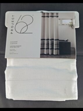 Project 62 Gray Plaid Cotton Shower Curtain